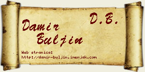 Damir Buljin vizit kartica